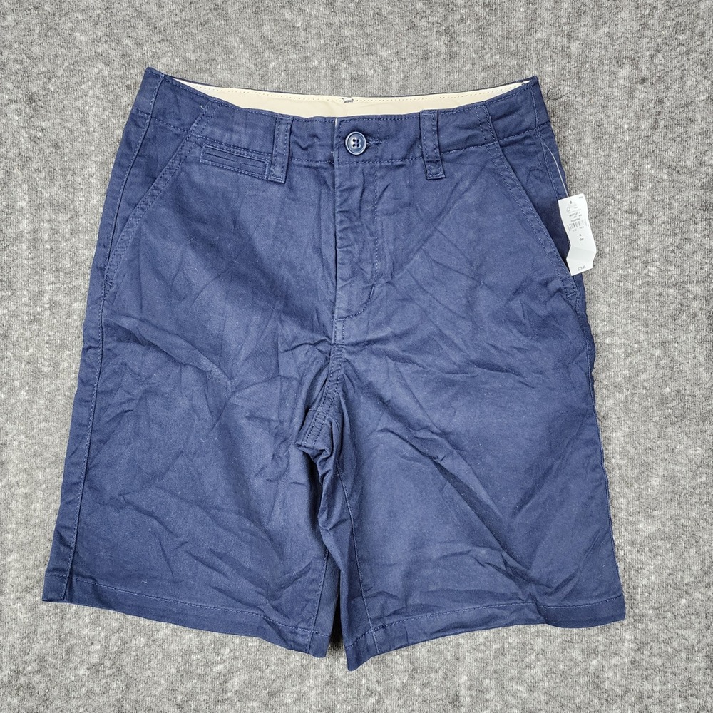 Gap Chino Shorts‎ Kids 14 Slim Navy Blue Stretch Twill New With Tags 738577-01-1